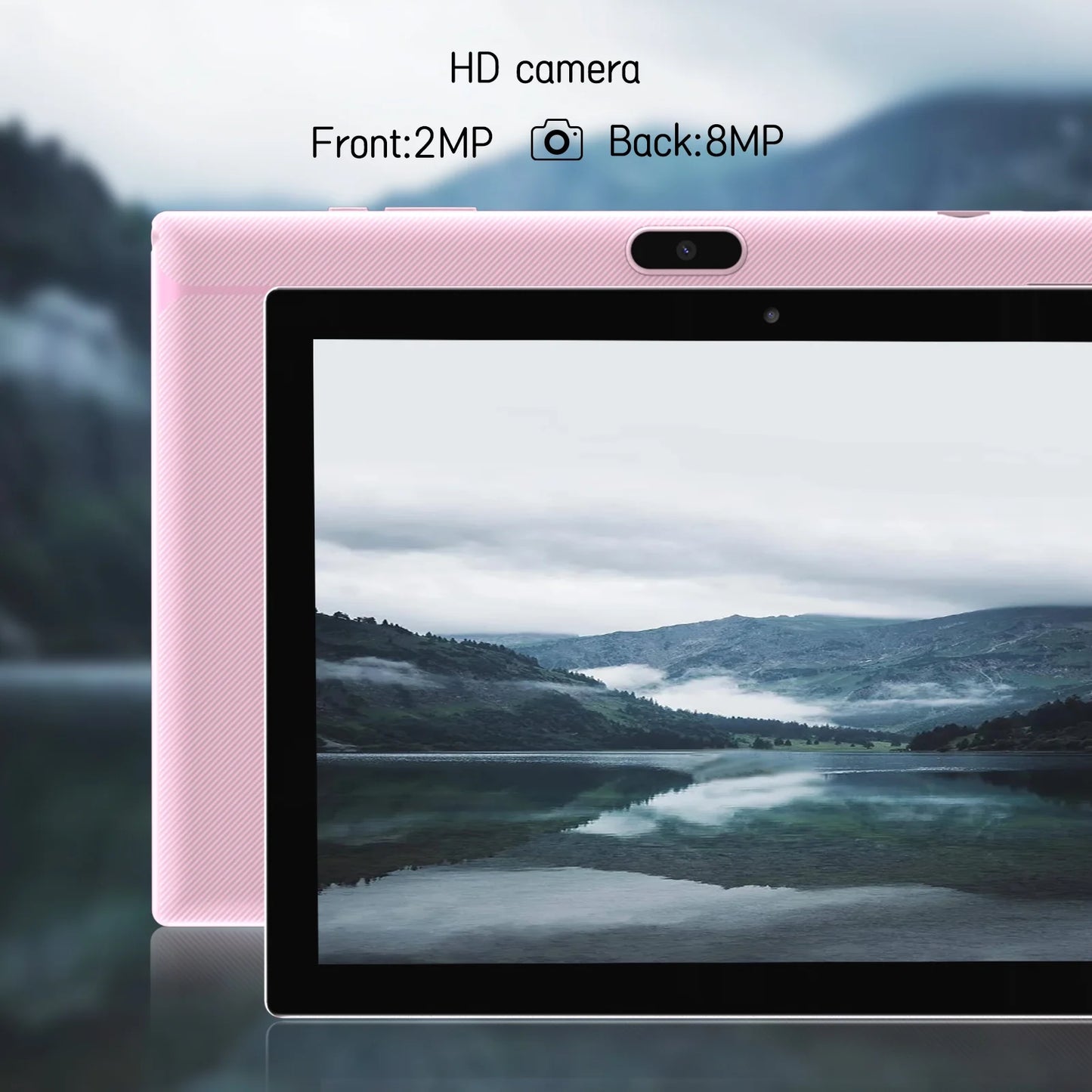 Android Tablet 10 Inch Tablet, 64GB Storage Tablets, Android 14 Tablet, 1TB Expand, 8MP Camera, Quad-Core Processor 8GB RAM Wifi 6000MAH Battery 10.1'' IPS HD Touch Screen Google Tableta (Pink Tab)