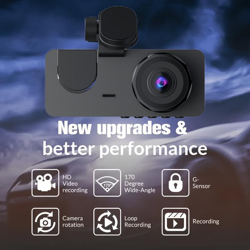 【QPJ】HD Driving Recorder，Super Night Vision, Loop Recording and 64GB Memory Card, Car Charger for Free Automotive Dvr Convenient Cop Dashcam