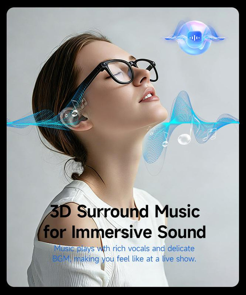 HIRO Smart AI Camera Glasses with 8MP Resolution Convenient Button Touch Adjustment for Travel Outdoor Adventures Hands-Free Photography 160+Languages Real-Time Translation Bluetooth Wireless Wearable Video Recording Gift Multifunctional Audio Sunglasse