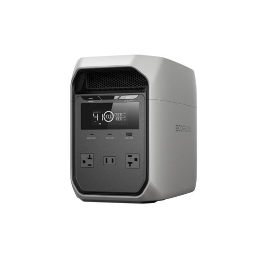 ECOFLOW DELTA 3 Classic Portable Power Station with 220W Solar Panel, Solar Charging, Lifepo4 Battery, 1800W AC/100W USB-C Output