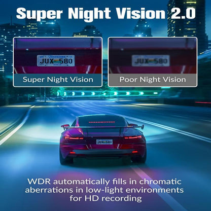 【QPJ】HD Driving Recorder，Super Night Vision, Loop Recording and 64GB Memory Card, Car Charger for Free Automotive Dvr Convenient Cop Dashcam
