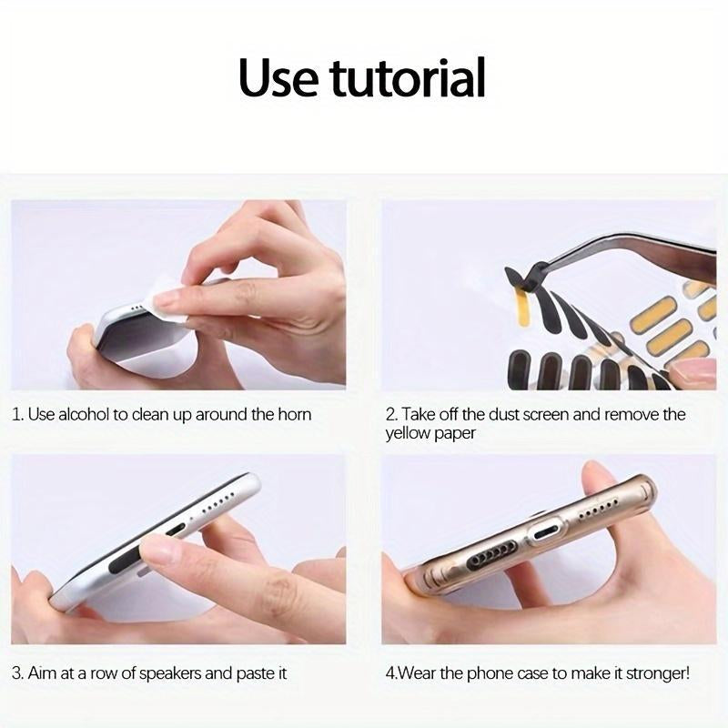 24Pcs Universal Smartphone Speaker Dustproof Mesh Covers Audio Clarity Enhancing Easy to Apply Ideal Gift for Any Occasion without Battery