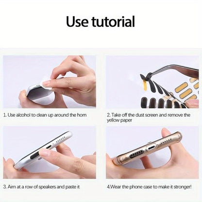 24Pcs Universal Smartphone Speaker Dustproof Mesh Covers Audio Clarity Enhancing Easy to Apply Ideal Gift for Any Occasion without Battery