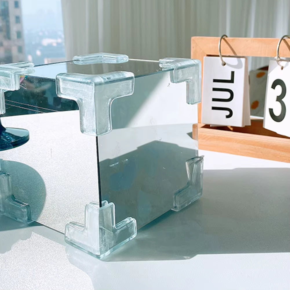 Tulip Night Light LED Decorative Nights Lamp Handmade DIY Tulip Mirror Night Light Tulip Cube Mirror Lamp Flowers Birthday Gifts