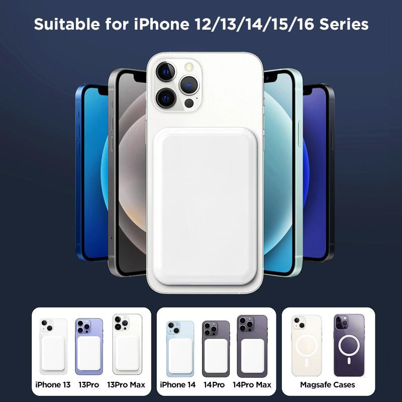 5000Mah Magnetic Power Bank, Wireless Portable Charger, Fast Charging Magsafe Battery Pack for Iphone 17/16/15/14/13/12/Plus/Pro Max, Compact Device Smartphone Chargeable