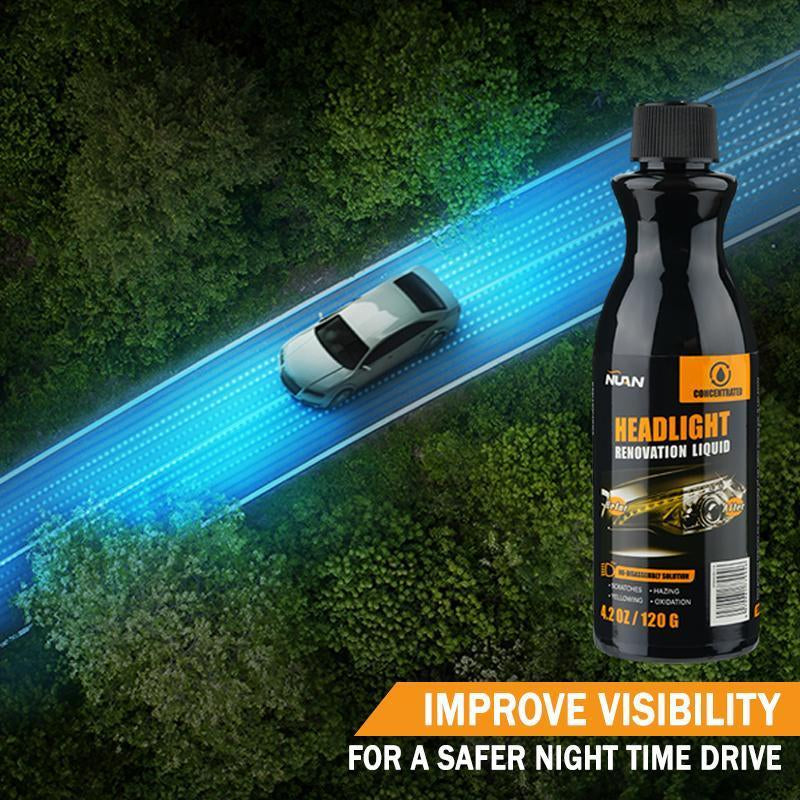 NUAN No-Sand Headlight Restoration Kit – Car Care Product for Yellowing & Scratch Repair